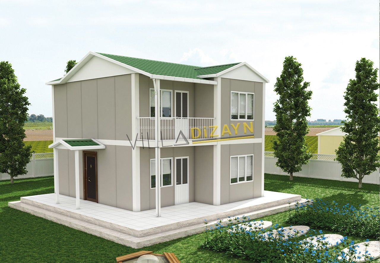 2+1 Cheap Prefabricated Duplex House 92 M²
