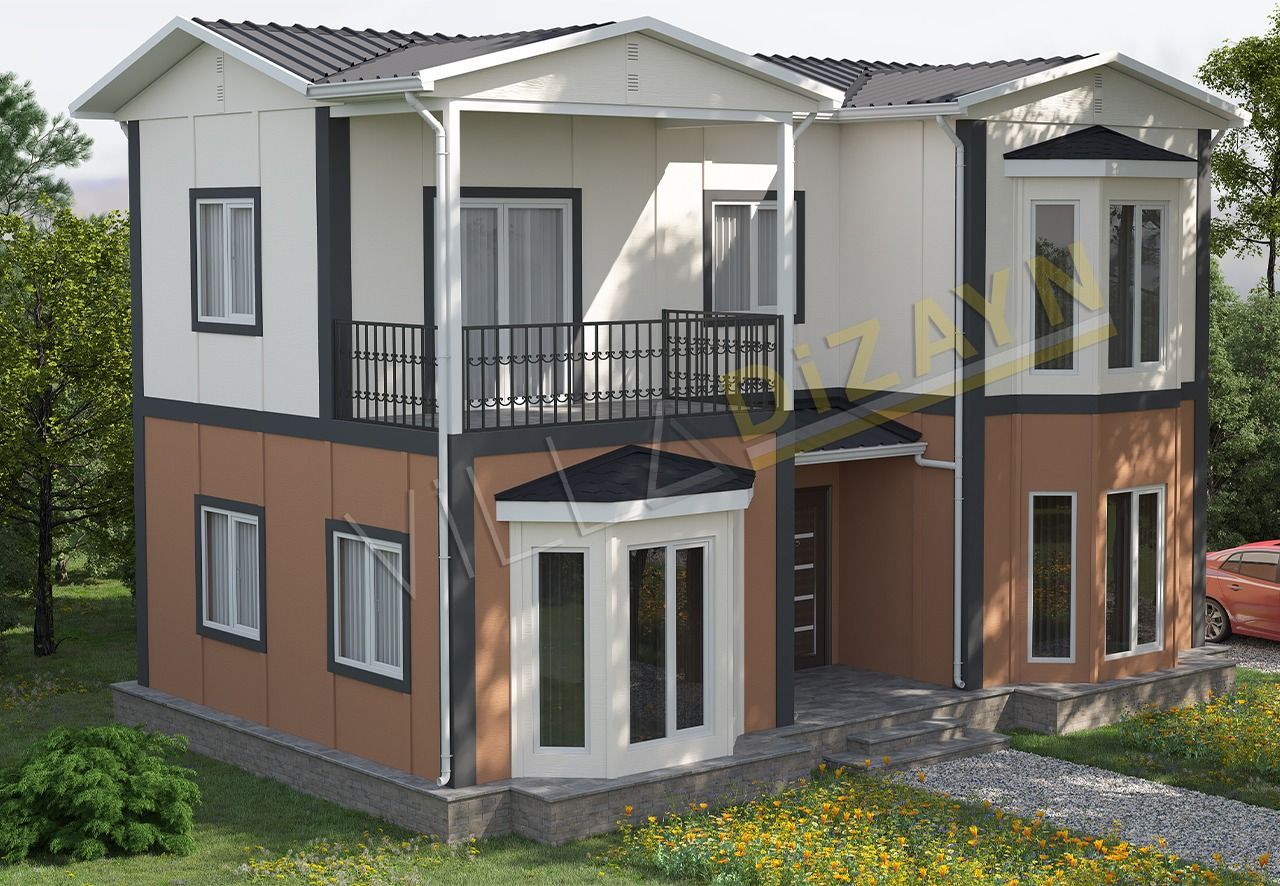 3+1 Cheap Prefabricated Duplex House 114 M²